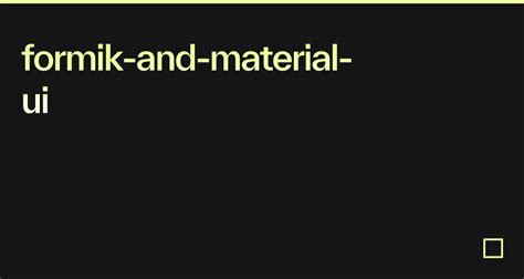 Material UI Formik Error Display 的图像结果
