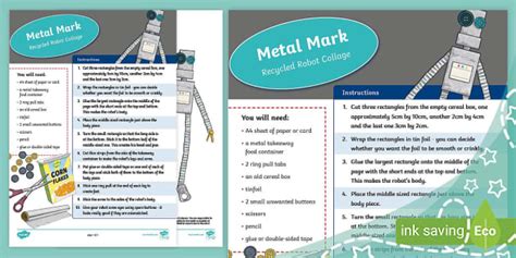 Metal Mark Recycled Robot Collage