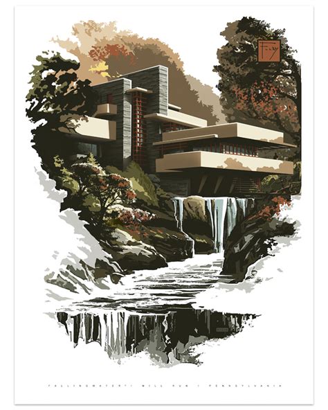 Frank Lloyd Wright Falling Water Drawings