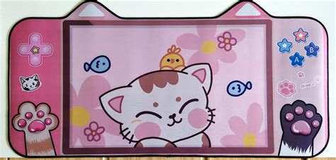 Cat Ear Shape Dreming Cat 800x400x4mm Deskmat – CuriosityCaps
