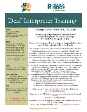 Fillable Online CDI Training Flyer Fax Email Print - pdfFiller