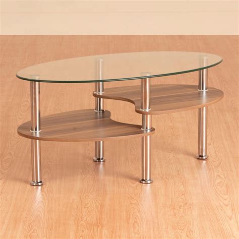 Buy Oakford Glass Top Coffee Table - Silver from Home Centre at just ...
