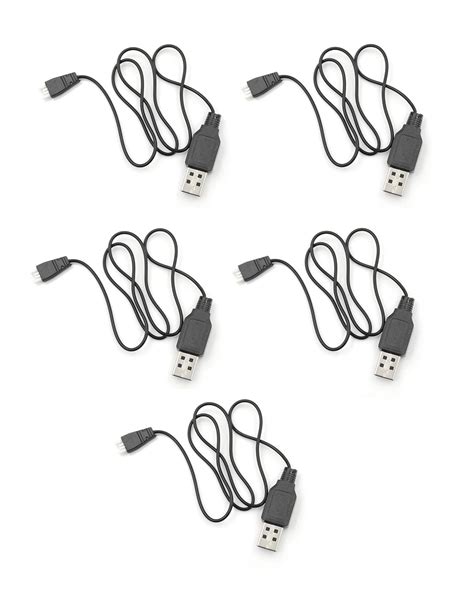 INVENTO 5pcs 3.7V 1 cell Lipo Battery USB Charger Cable Cord for Syma ...