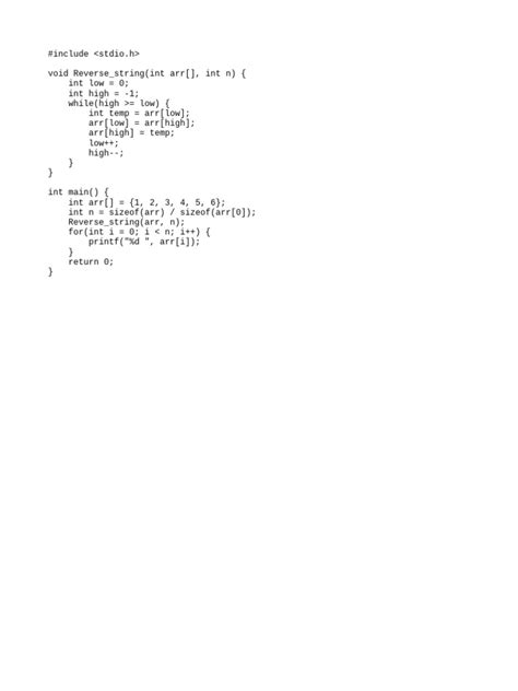 Image result for Reverse of an Array in C Programming Code with Harry
