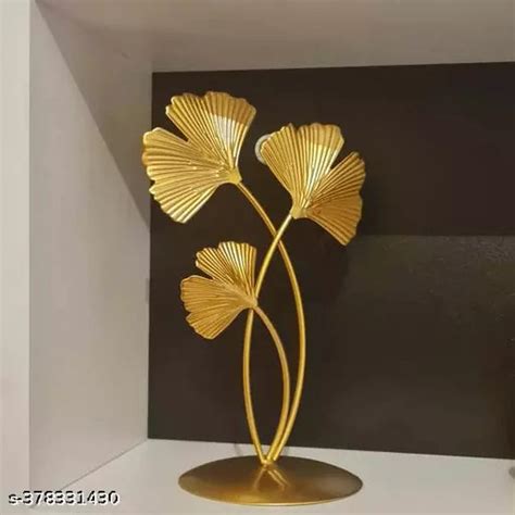 Pack of 2 Metal Ginkgo Leaf Table Decor Showpiece | Kraphy – KRAPHY