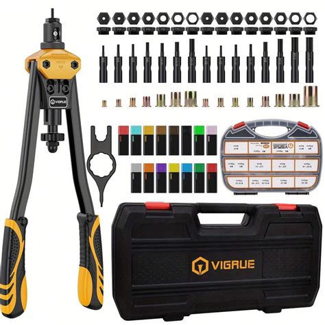 VIGRUE 16inch Rivet Nut Tool Set, With 15 Metric And Imperial Mandrels ...