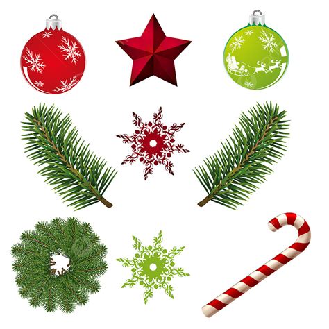 Christmas Decoration Elements Vector Hd PNG Images, Vector Design ...