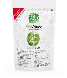 ALKA AYURVEDIC PHARMACY Pure & Organic Tulsi Powder-100gm Price in ...