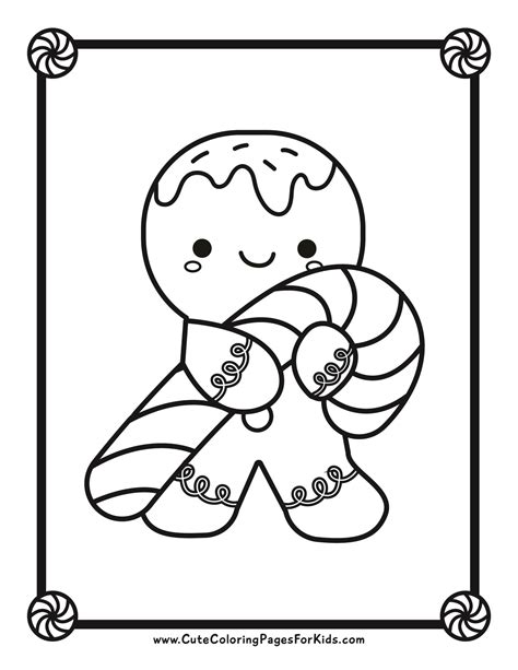 Gingerbread Man Coloring Page Pdf Free