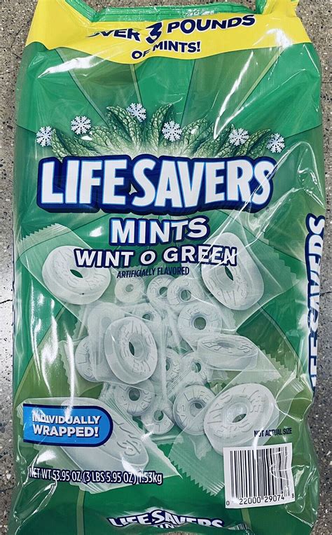 LifeSavers Wint O Green Breath Mints Bulk Hard Candy Candies 53.95 oz ...