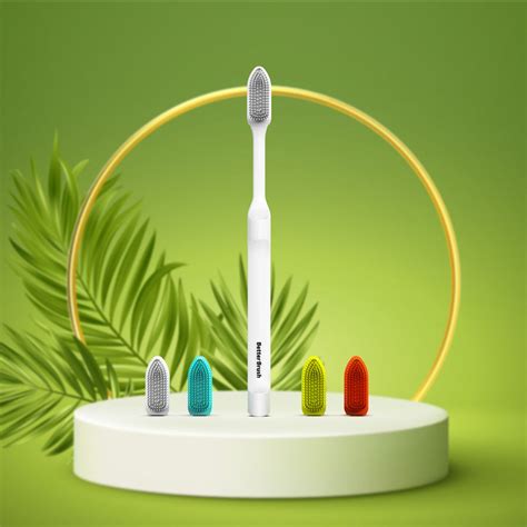 The Forever Toothbrush - Nano Silicone Bristles ( 1 Brush Handle + 6 B ...