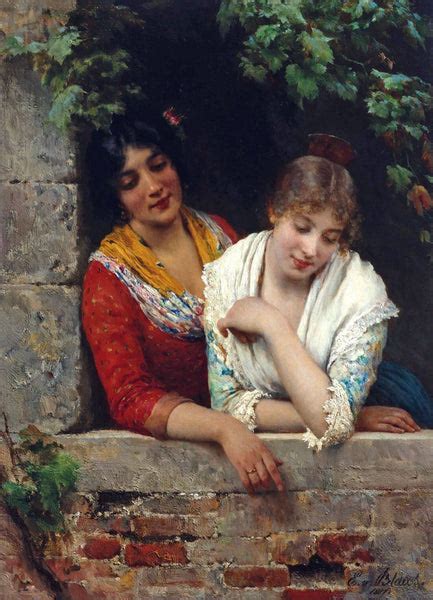 Day Dreamers - Eugen Von Blaas Painting by Eugene de Blaas | Buy ...