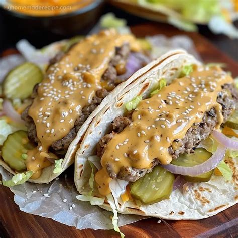 Big Mac Smash Tacos Recipe - My Homemade Recipe
