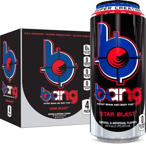 Amazon.com : Bang Blue Razz Energy Drink, 0 Calories, Sugar Free with ...