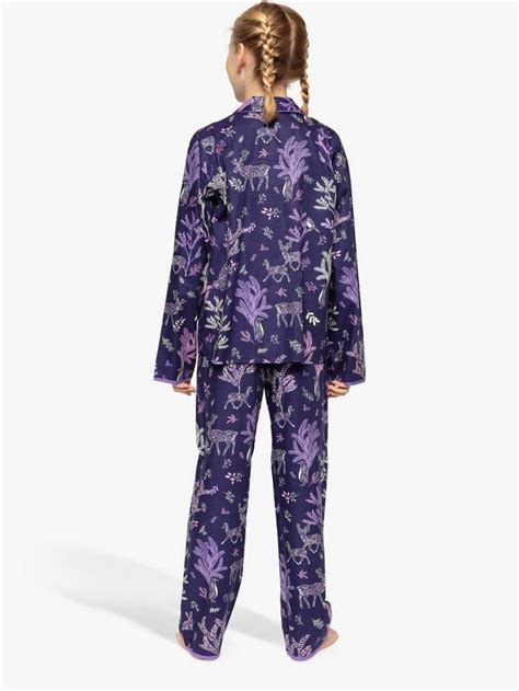 Minijammies Kids' Violet Forest Print Pyjama Set, Purple