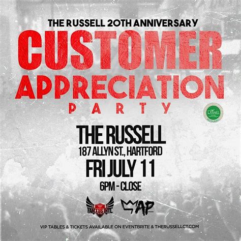 The Russell 20th Anniversary Customer Appreciation Party, The Russell ...