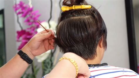 Image result for Tutorial Cut Own Hair Short