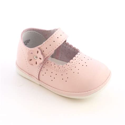 Angel Baby Girls Pink Leather Scalloped Mary Janes | Kid shoes, Baby ...