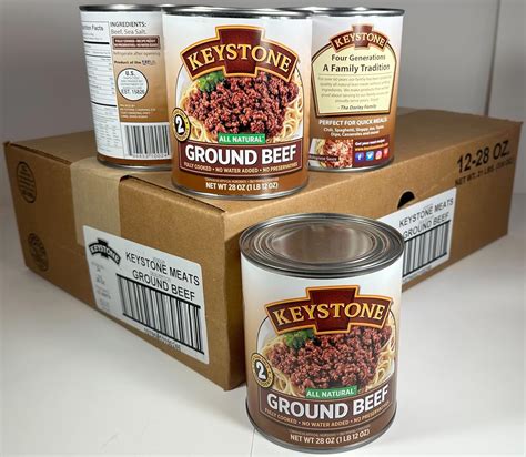 Amazon.com: Keystone Meats All Natural Heat and Serve Ground Beef 28 oz ...