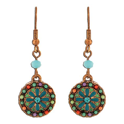 Rain Jewelry Blue Enamel Flower Drop Earrings - Earrings | Hallmark
