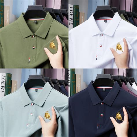 Golden cow print pattern casual Polo T-shirt – Bogambo