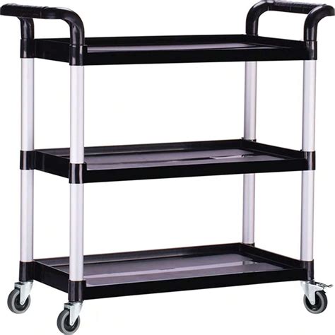 Plastic Utility Carts With Wheels, Heavy Duty 510lbs Capacity Rolling ...