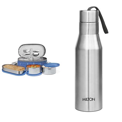 MILTON Corporate Lunch Containers Set of 3, Blue & Milton Super 1000 ...