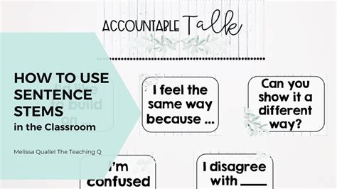 How to Use Sentence Stems in the Classroom for Student Success - The ...