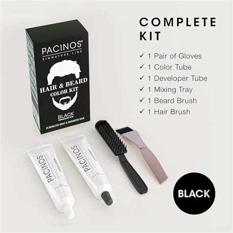 Pacinos Hair & Beard Color Kit (Black) - Hair Color India | Ubuy