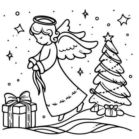 Christmas Angels coloring pages - ColoringLib