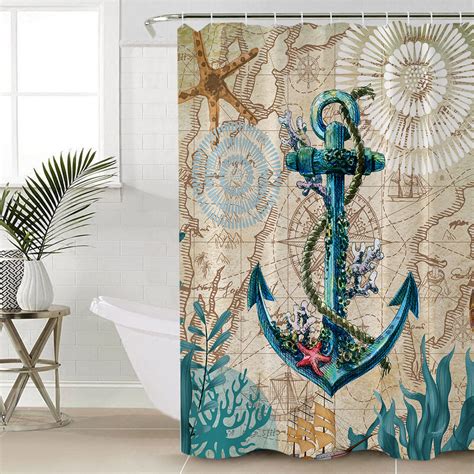Nautical Themed Shower Curtain