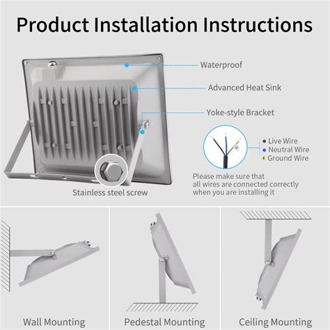 Image result for Flood Light Wire Color Coding