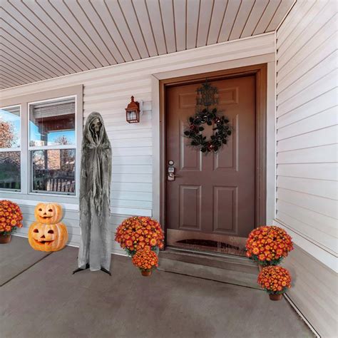 Buy 65 in. Animated Halloween Shrouded Skeleton, Sound Activated Online ...