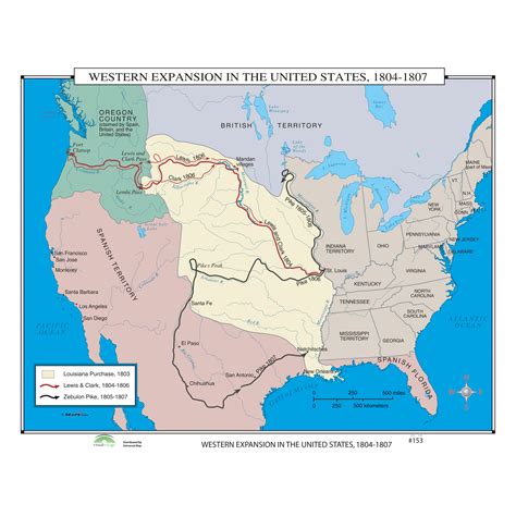 #153 Western Expansion in the US, 1804-1807 - The Map Shop