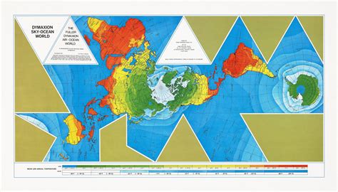 1967 edition of R. Buckminster Fuller’s Dymaxion Airocean World Map ...