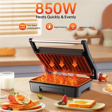 GPED Panini Press Sandwich Maker, 2 Slice Stainless India | Ubuy