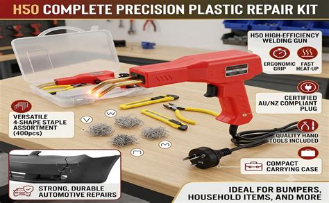 50W Hot Stapler Plastic Welding Kit with 200 Staples (4 Types) | Car ...