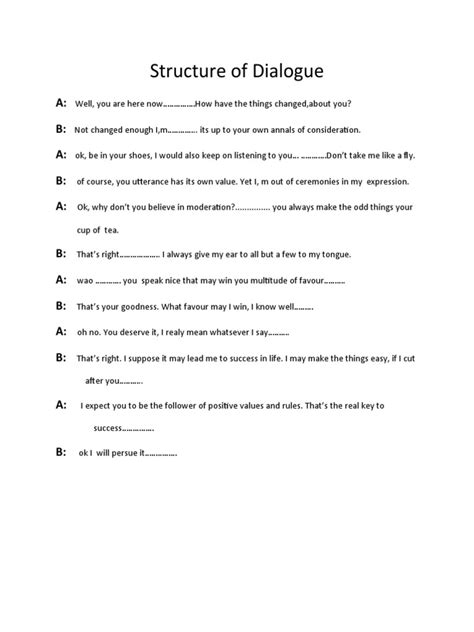 Image result for Dialogue Structure