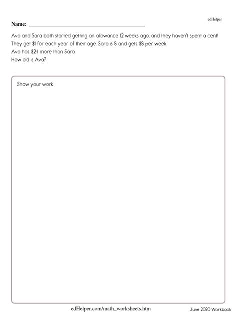 Image result for Math Problems to Print