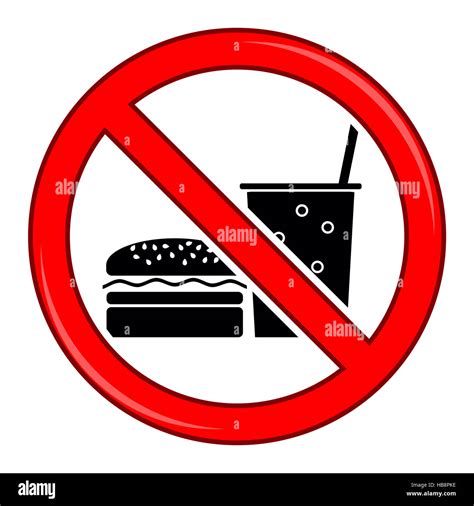 No Food Allowed Symbol. Prohibition Sign Stock Photo - Alamy