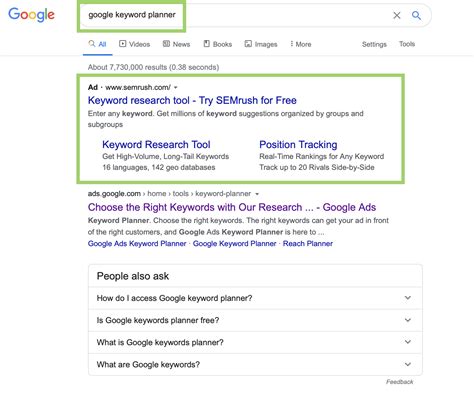 Paid Search Keywords