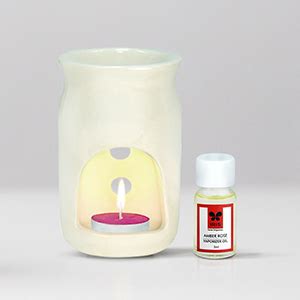 IRIS - Home Fragrance - Amber Rose Vaporizer Set with Two Tea Light ...