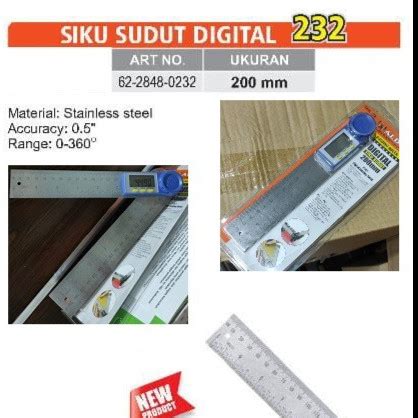 Jual ALDO SIKU SUDUT DIGITAL - PROTACTOR - FOLDING RULLER 200MM - Kota ...