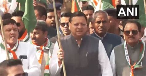 Uttarakhand CM Dhami leads Tiranga Yatra in Haldwani to honour armed forces