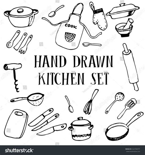 Cooking Utensils Drawing at GetDrawings | Free download