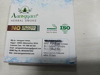 Buy Aarogyam Herbals 100% Tobacco & Nicotine Free Cigarette for Relieve ...