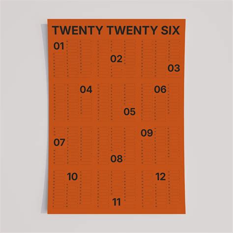 Buy 2026 Yearly Wall Calendar | A1, A2 Sizes | Digital Download Online ...