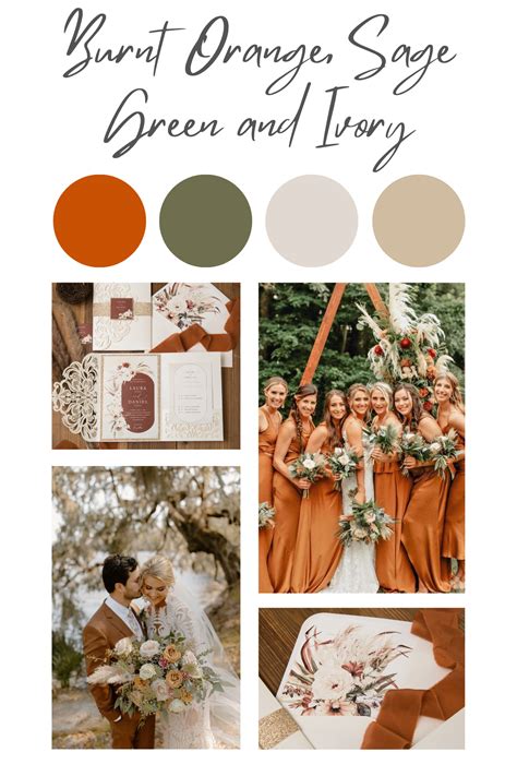 What colors go with burnt orange for a wedding 60 photos ...
