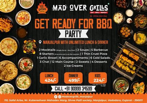 Menu at Mad Over Grills, Manjalpur, Vadodara