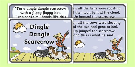 Dingle Dangle Scarecrow Nursery Rhyme (teacher made)